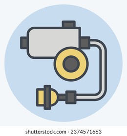 Icon Wiper Motor. related to Car Maintenance symbol. color mate style. simple design editable. simple illustration