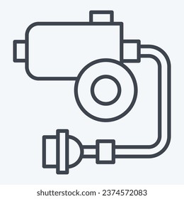 Icon Wiper Motor. related to Car Maintenance symbol. line style. simple design editable. simple illustration