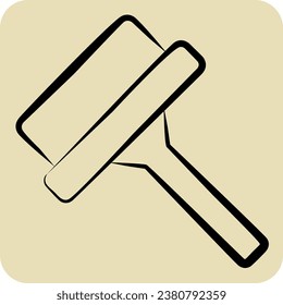 Icon Wiper. related to Cleaning symbol. hand drawn style. simple design editable. simple illustration
