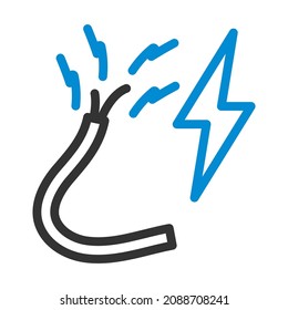 Icon Of Wire. Editable Bold Outline With Color Fill Design. Vector Illustration.