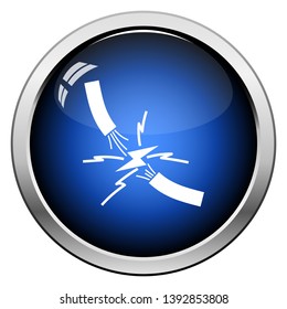 Icono De Cable. Diseño de botón brillante. Ilustración vectorial.