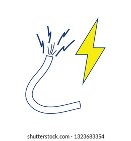 Icon of Wire . Thin line design. Vector illustration.