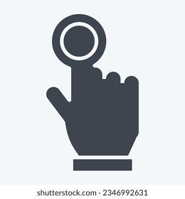Icon Wired Glove. related to 3D Visualization symbol. glyph style. simple design editable. simple illustration
