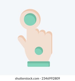 Icon Wired Glove. related to 3D Visualization symbol. flat style. simple design editable. simple illustration
