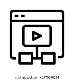 Icon Wireframe With Style Outline