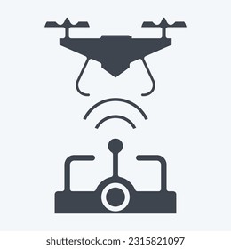 Icon Wireless Control. related to Drone symbol. glyph style. simple design editable. simple illustration