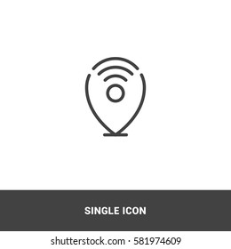 icon wireless location single icon graphic design
