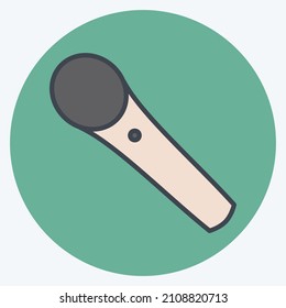 Icon Wireless Microphone - Color Mate Style - Simple illustration, Good for Prints , Announcements, Etc