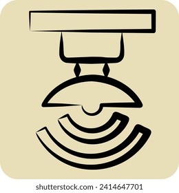 Icon Wireless Signal. related to Satellite symbol. hand drawn style. simple design editable. simple illustration