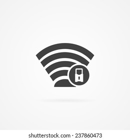 Icon of wireless. Unlocked connection.