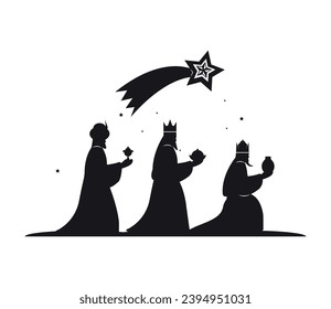 icon of wise men vector isolated