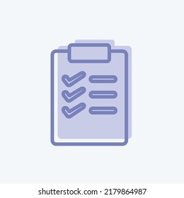 Icon Wish List. suitable for Business symbol. two tone style. simple design editable. design template vector. simple symbol illustration