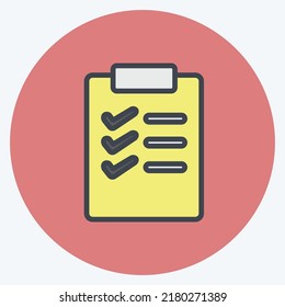 Icon Wish List. suitable for Business symbol. color mate style. simple design editable. design template vector. simple symbol illustration