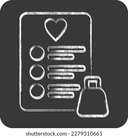 Icon Wishlist. related to Black Friday symbol. shopping. simple illustration