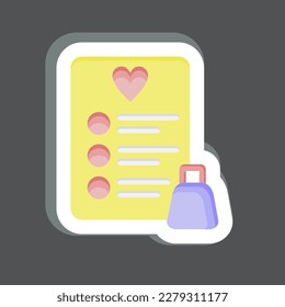 Icon Wishlist. related to Black Friday symbol. shopping. simple illustration