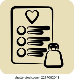 Icon Wishlist. related to Black Friday symbol. glyph style. shopping. simple illustration