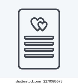 Icon Wishlist. related to Contactless symbol. Line Style. simple design editable. simple illustration