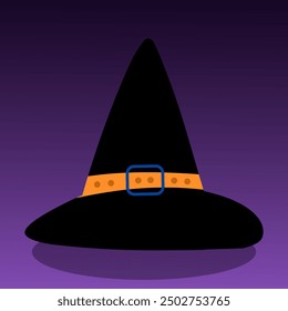 icon witch hat halloween illustration vector design