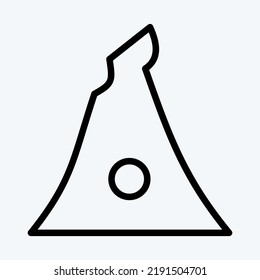 Icono Bruja. adecuado para el símbolo de Halloween. estilo de línea. diseño simple editable. vector de plantilla de diseño. ilustración simple