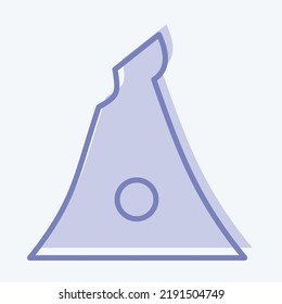 Icon Witch. suitable for Halloween symbol. two tone style. simple design editable. design template vector. simple illustration