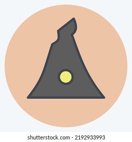 Icon Witch. suitable for Halloween symbol. color mate style. simple design editable. design template vector. simple illustration
