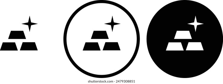 icon Withdraw gold black outline for web site design 
and mobile dark mode apps 
Vector illustration on a white background