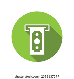 icon withdrawing money from atm vector template illustration logo design