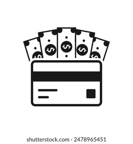 icon for withdrawing money by card illustration vector