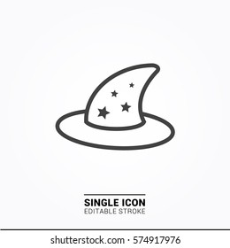 icon wizard hat single icon graphic design