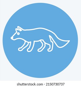 Icon Wolf. suitable for animal symbol. blue eyes style. simple design editable. design template vector. simple symbol illustration