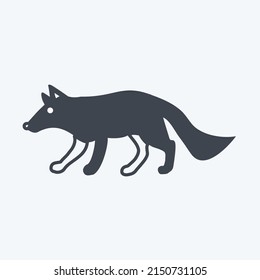 Icon Wolf. suitable for animal symbol. glyph style. simple design editable. design template vector. simple symbol illustration