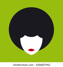 icon of woman with afro hair