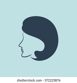 Icon of Woman Or Female. EPS-10.