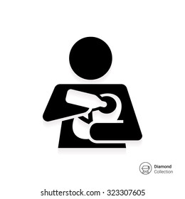 Icon Of Woman Silhouette Holding And Feeding Baby