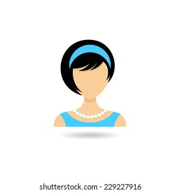 Icon of woman for web design vector illustration