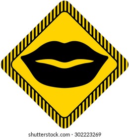Icon of woman's lips