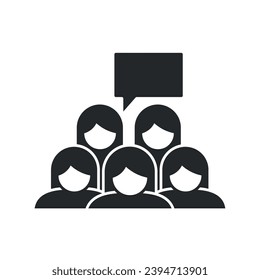 icon of women protest vector isolated