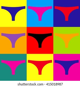 Icon of women's panties