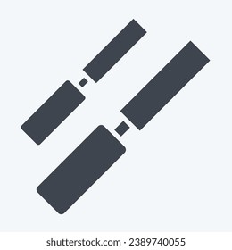 Icon Wood Chisel. related to Carpentry symbol. glyph style. simple design editable. simple illustration