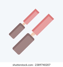 Icon Wood Chisel. related to Carpentry symbol. flat style. simple design editable. simple illustration