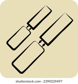 Icon Wood Chisel. related to Carpentry symbol. hand drawn style. simple design editable. simple illustration