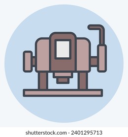 Icon Wood Router. related to Construction symbol. color mate style. simple design editable. simple illustration