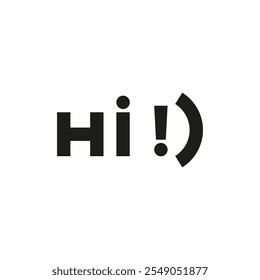 The icon of the word hello. A simple flat illustration on a white background.