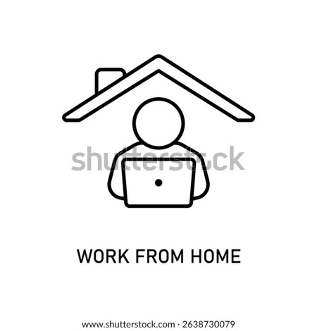 Icon a work from home, isolated against a clean background.