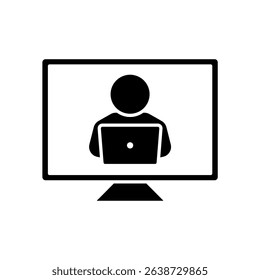 Icon a work online, isolated against a clean background.