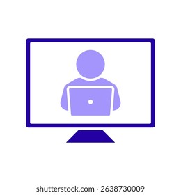 Icon a work online, isolated against a clean background.
