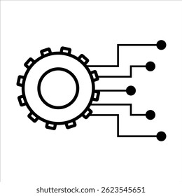 Icon work processes gear on white background vector
Vector business icon