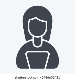 Icon Work from Remote Working. related to Remote Working symbol. glyph style. simple design illustration