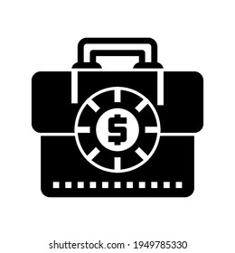 Icon Work Suitcase With Style Glyph