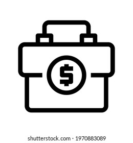 Icon Work Suitcase With Style Outline